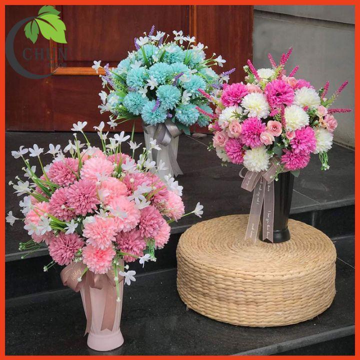 Hoa giả, bình hoa bồ công anh trưng bày phòng khách, văn phòng, cửa hàng, lớp học