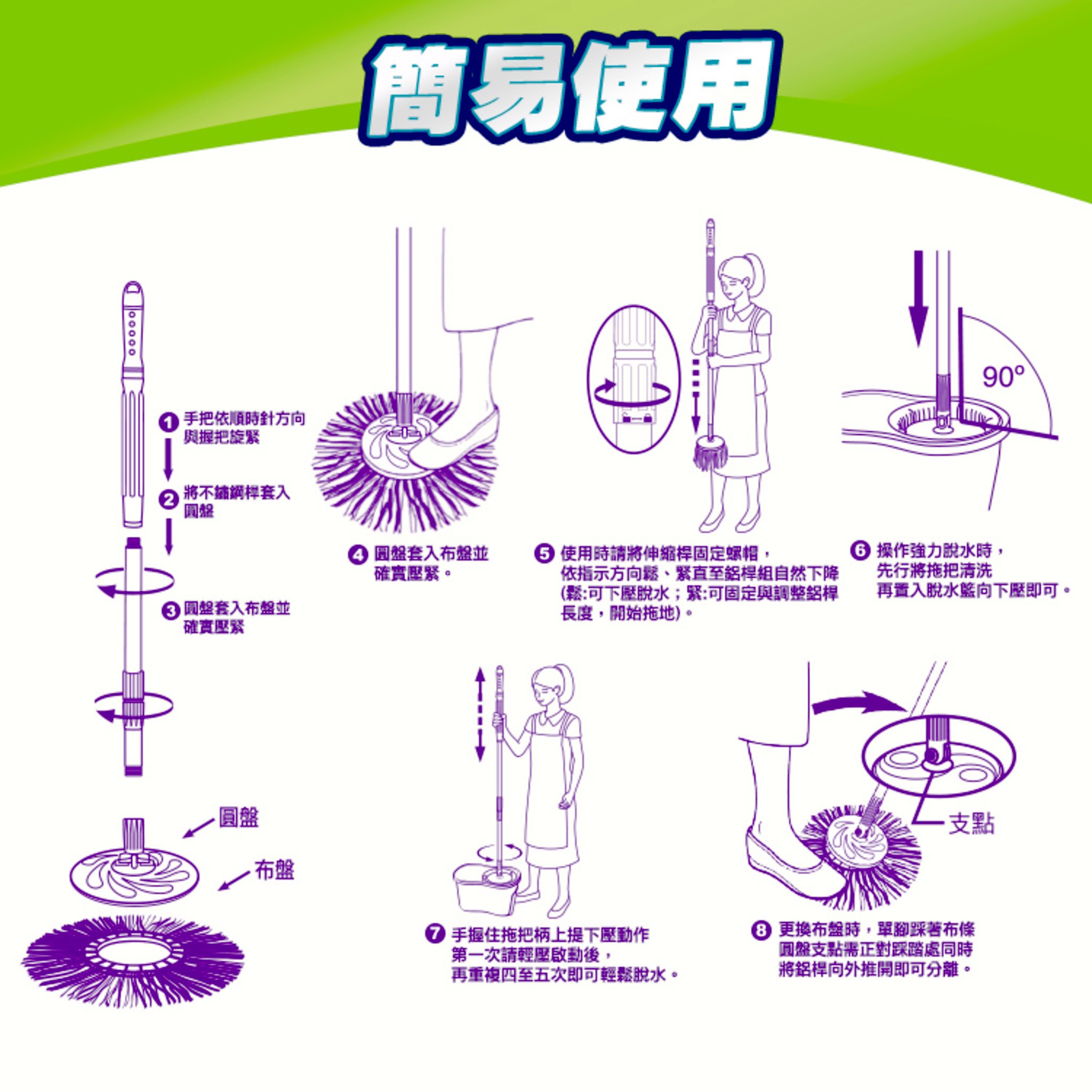 1 CÂY LAU NHÀ 360 OMEGA SUPA MOP + 1 BÔNG LAU OMEGA SUPA MOP