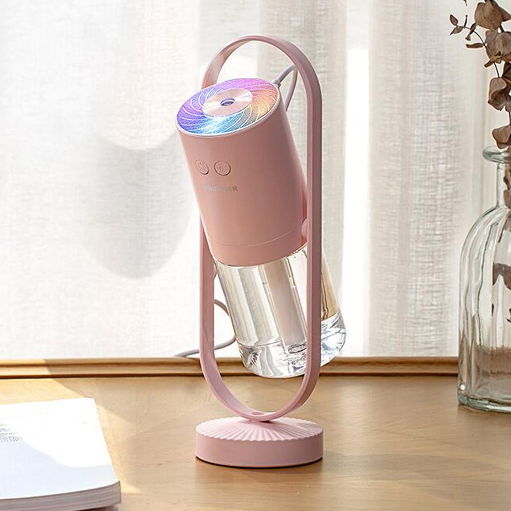 Máy tạo độ ẩm mini kết hợp đèn ngủ dịu nhẹ, sạc lại USB