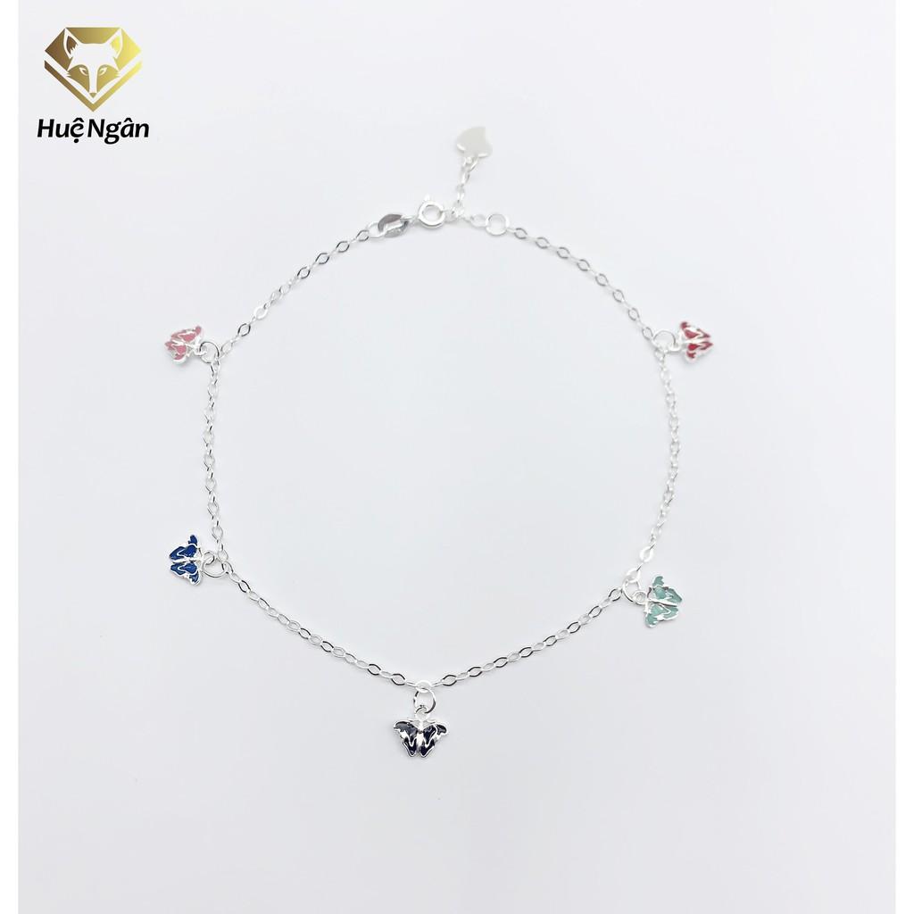 Lắc chân bạc Ý 925 Huệ Ngân- BUTTERFLY JL004