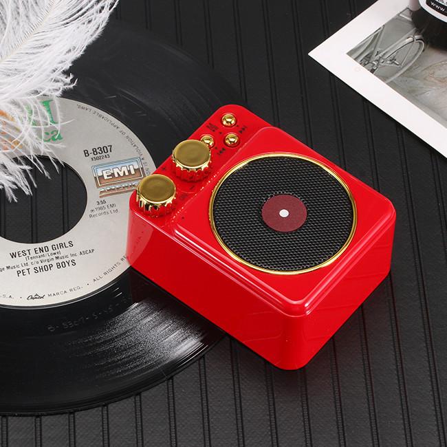 Maoshanwang Phonograph T10 loa bluetooth mini Audio Audio Retro không dây không dây retro loa. Color: green Woofer Size/Full-Range Size: 5.25"  Tweeter Size: 4.5"