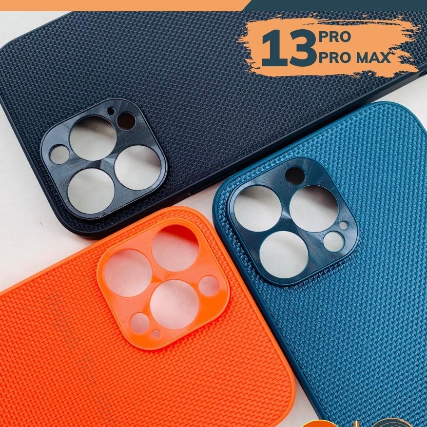 Ốp lưng ip 13 pro max ip 13 pro 13 vân VẢI NYLON nhiều màu chống bám vân tay bảo vệ camera phụ kiện huỳnh tân store