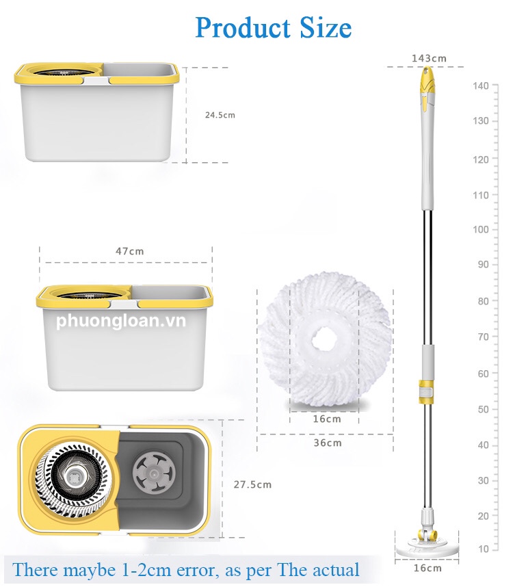 CÂY LAU NHÀ XOAY 360 HNK-VBX