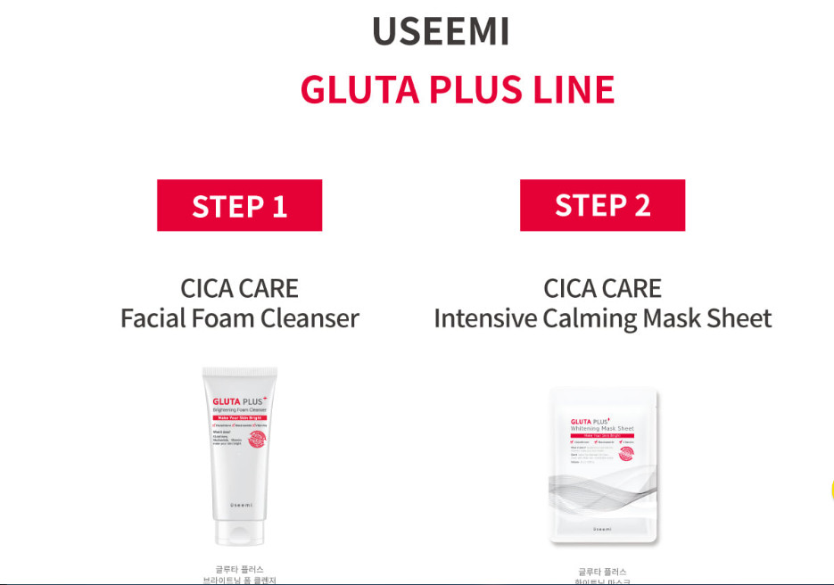 Sữa Rửa Mặt Tạo Bọt Làm Sáng Da, Dưỡng Trắng Useemi Gluta Plus Brightening Foam Cleanser 150ml - Tặng mặt nạ dưỡng trắng da useemi gluta