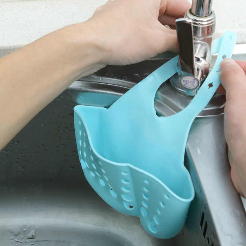 Giỏ nhựa đựng đồ treo chậu rửa bát - Tặng 1 lọ tinh dầu treo cửa sổ