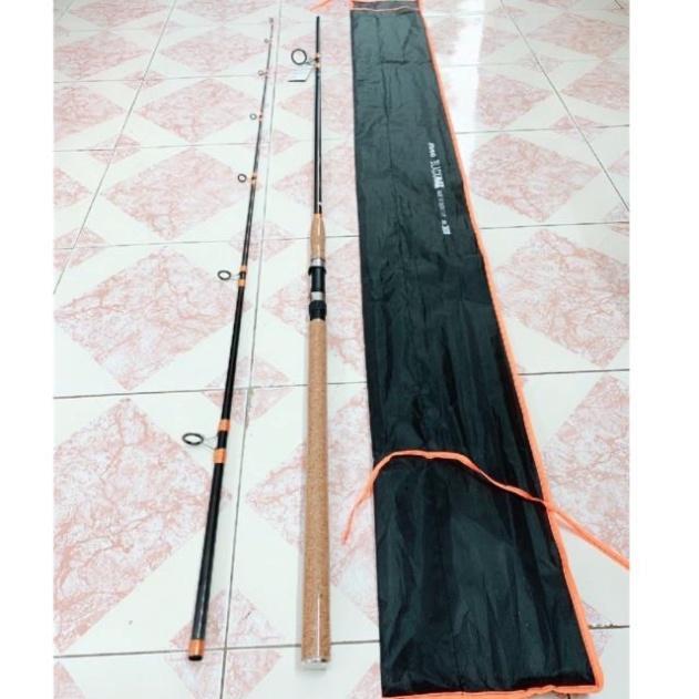 Cần câu 2 khúc rỗng dài 2m7 tay gỗ black max cần cực khoẻ y hình
