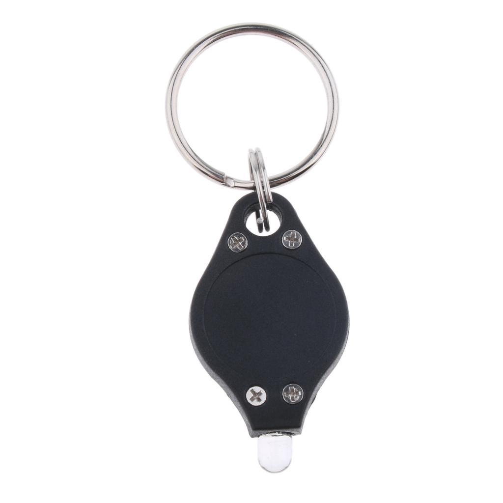 1 piece Outdoor Mini LED Flashlight UV Torch Light Keychain Ring