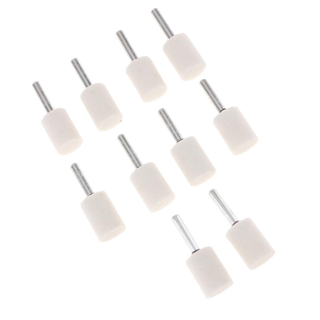 6mm Shank Grinding Head Cylinder Bit Fits Metal Glass Polishing 10pc/set