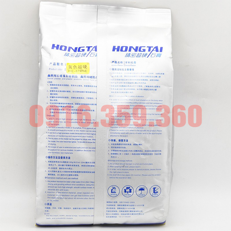 Bột thạch cao Hongtai siêu cứng 1kg