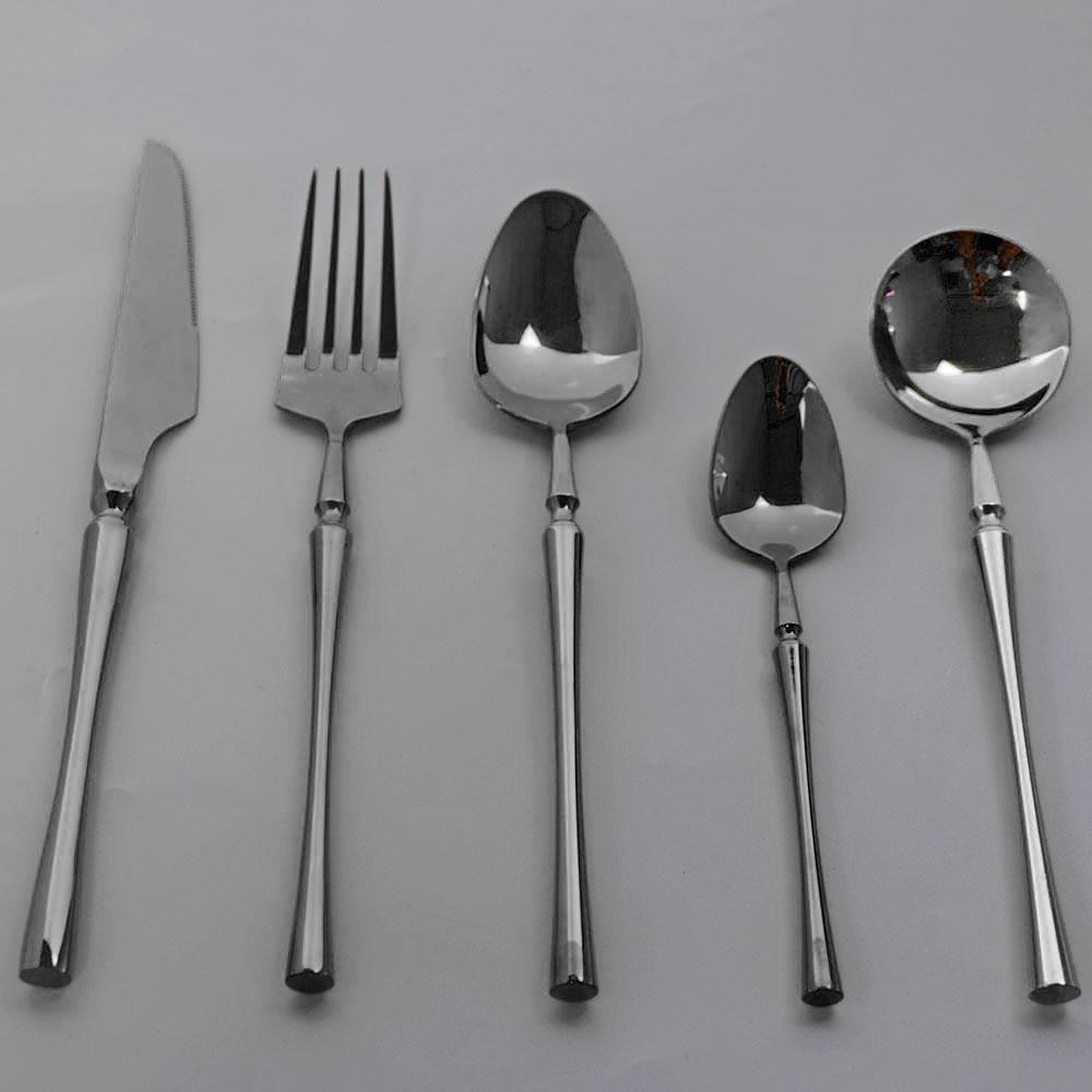 5 Chiếc Tím Chén Ăn Bộ 304 Bộ Dao Kéo Hợp Kim Inox Bộ Dao Muỗng Nĩa Thìa Bộ Đồ Ăn Phương Tây Gương Bếp Kiềng Bạc Bộ