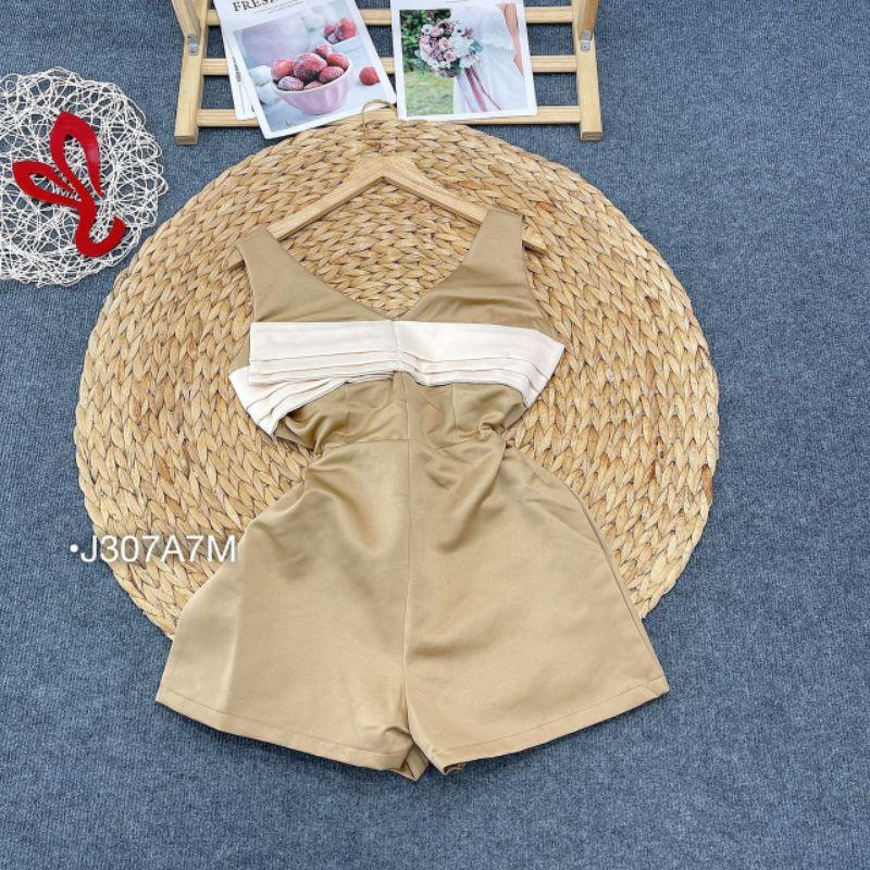 Set bộ Jum tacta nơ ngực, Bộ Jumpsuit thiết kế nơ ngực