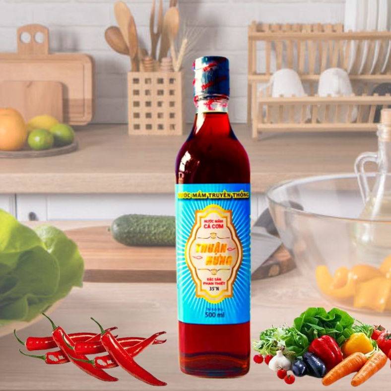 NƯỚC MẮM PHAN THIẾT CHAI THỦY TINH - THUẬN HƯNG 35 ĐẠM/1 THÙNG 12 CHAI 500ML