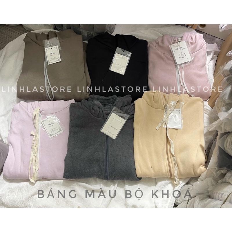 SET BỘ NỈ THU ĐÔNG KHOÁ NHIỀU MÀU SET BỘ ÁO HOODIE QUẦN NỈ - SET BỘ MÙA ĐÔNG DÀY DẶN (ảnh thật + video shop quay