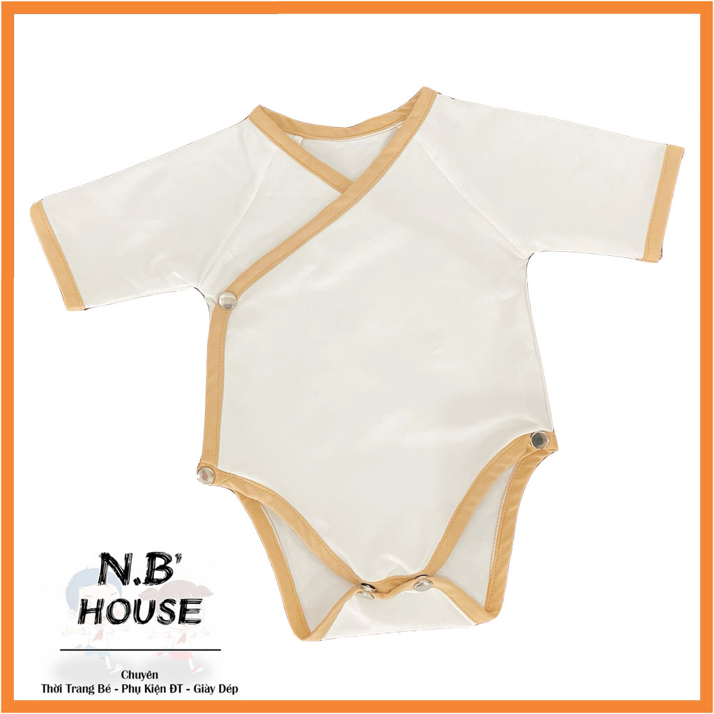 Bộ áo liền thân ngắn tay Bodysuit cho bé sơ sinh trai và gái - Chất vải cotton 4 chiều co giãn thoáng mát