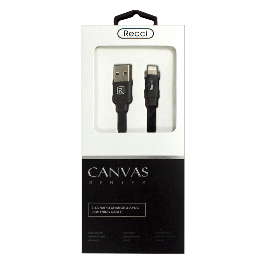 Cáp Lightning Recci Canvas