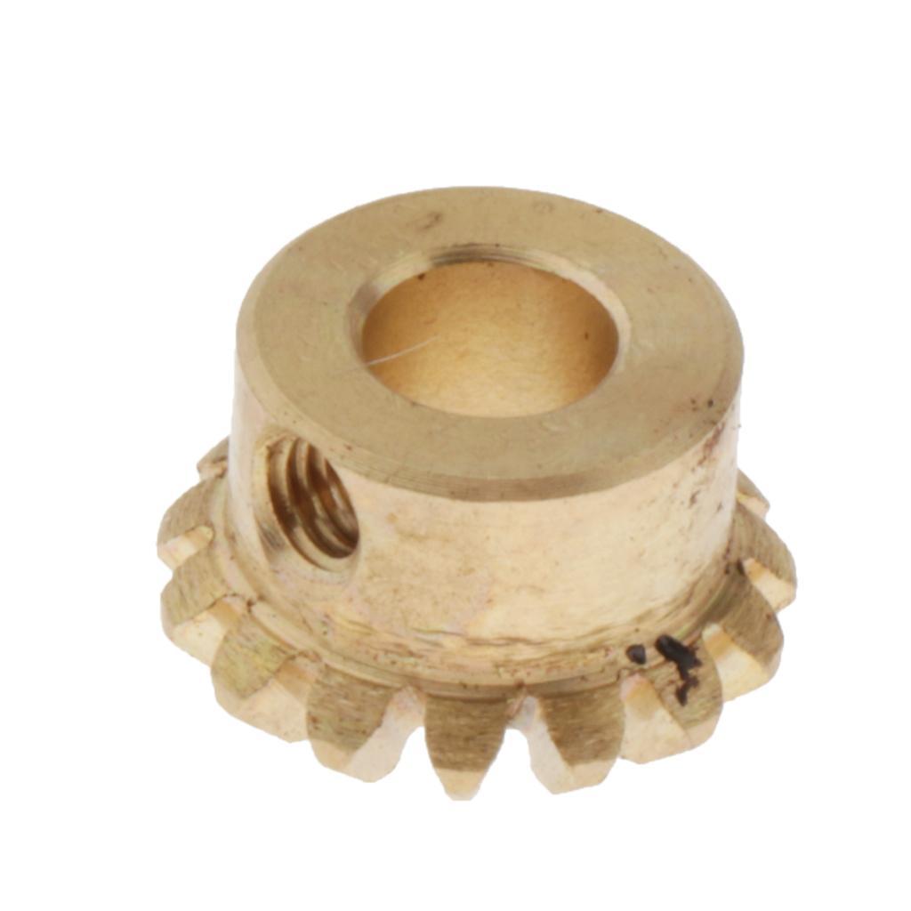 2-6pack 0.8 Modulus Brass Bevel Gear 15 Tooth 3 to 6mm Diameter Hole C