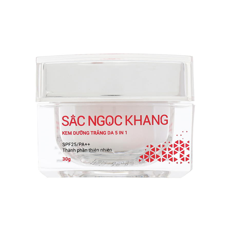 Kem dưỡng  da Sắc Ngọc Khang 5 trong 1 ban ngày 30g giúp nuôi dưỡng làn da sáng khỏe, mờ thâm nám ngăn ngừa lão hóa