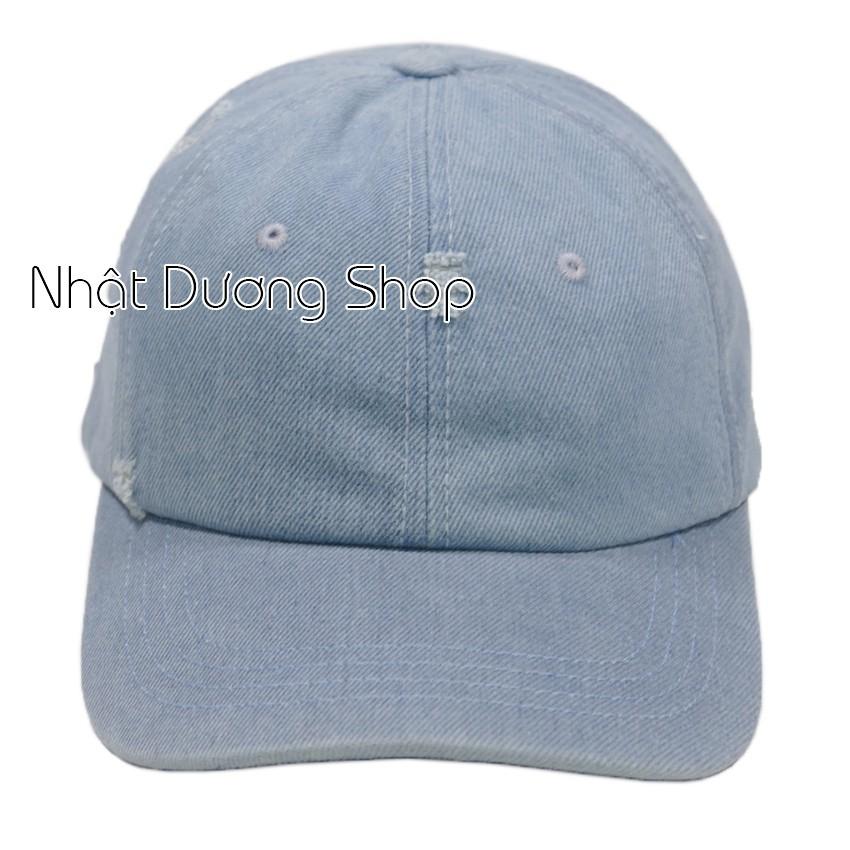 Nón kết jeans thời trang không thêu - Rách đuôi 1 tua cá tính thích hợp cho cả nam và nữ