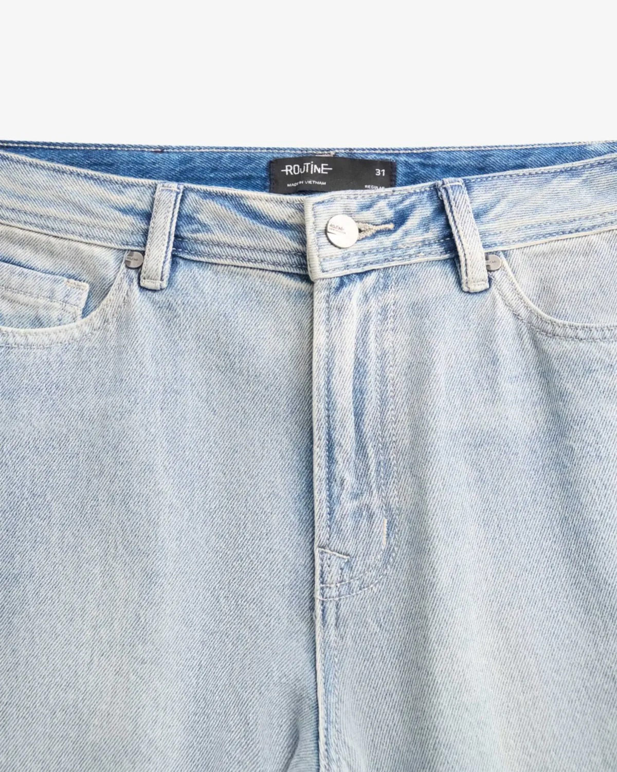 Quần Jean Nam Xanh Nhạt Form Regular - ROUTINE 10F25DPA010