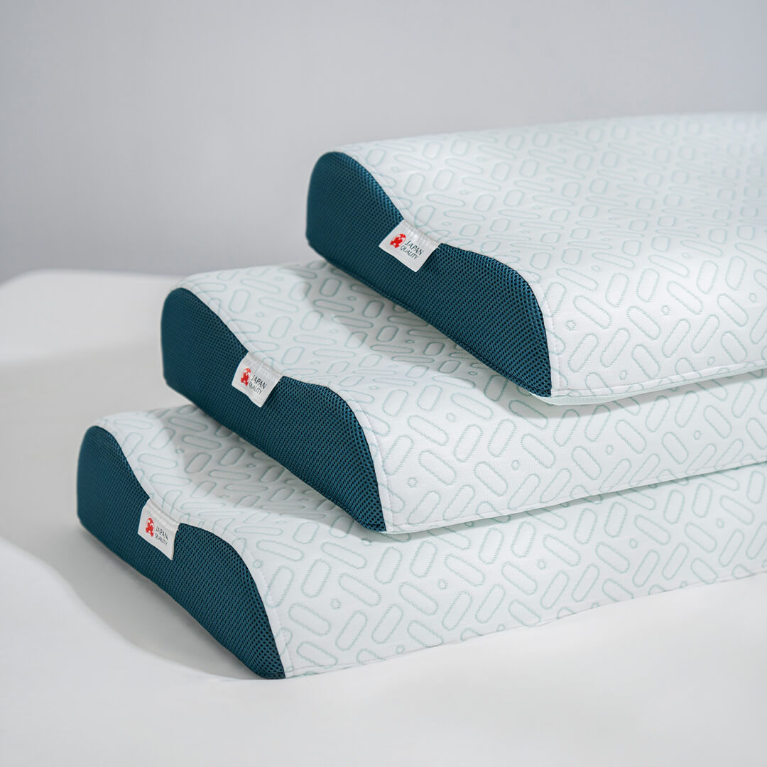 Gối cao cấp làm mát Nhật Bản Memory Foam Aeroflow iCool 40x60cm giúp ngủ sâu, giảm đau cổ vai gáy, phù hợp với mọi tư thế nằm