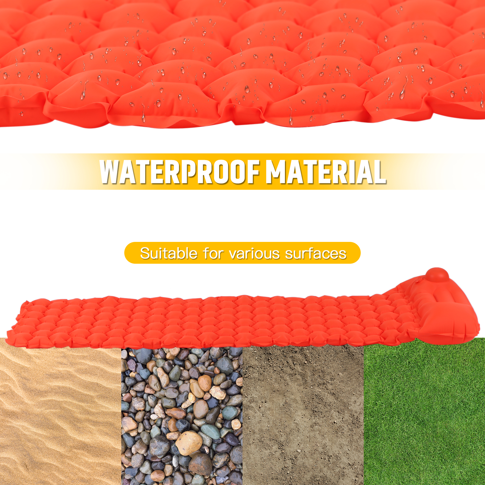 Đệm Ngủ Có Gối Bơm Hơi Cho Cắm Trại Du Lịch Đo Bộ Đường Dài