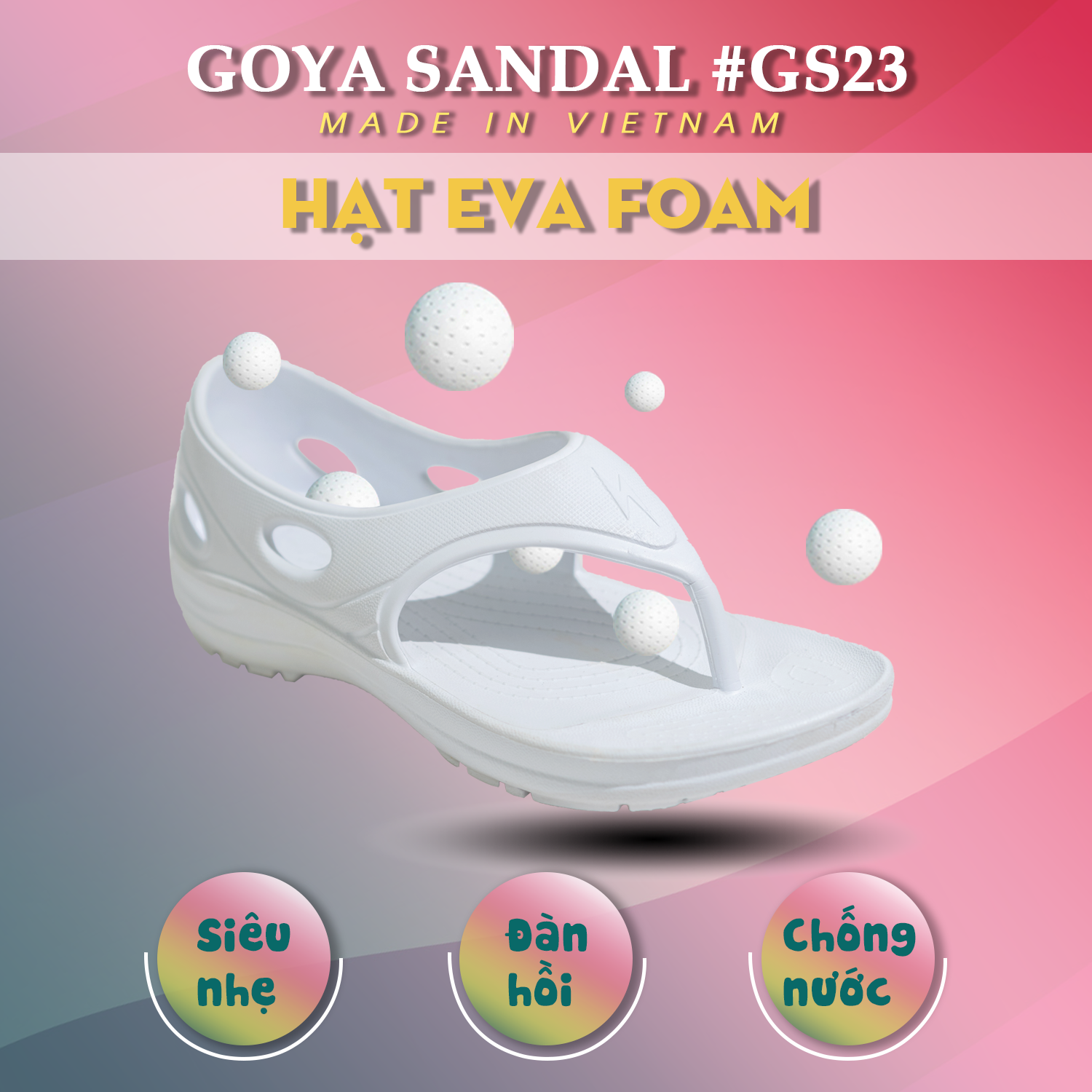 [HOT] Dép Thể Thao Cao Cấp Goya Sandal GS23 - Màu Trắng