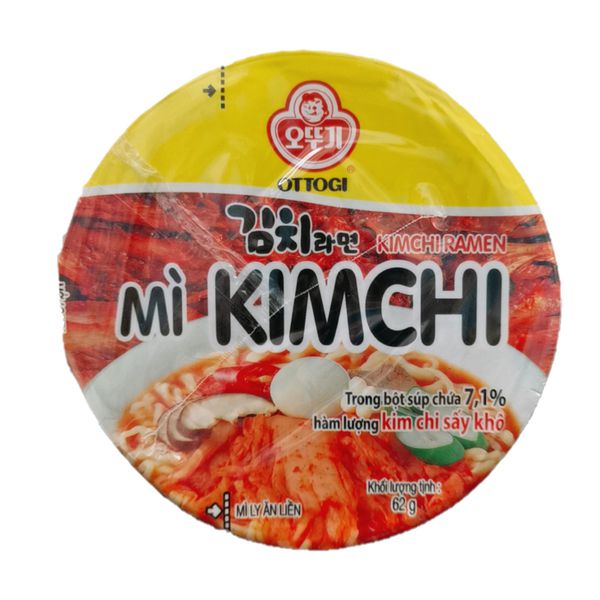 Combo 6 Mì ly Ottogi Kimchi 62gr