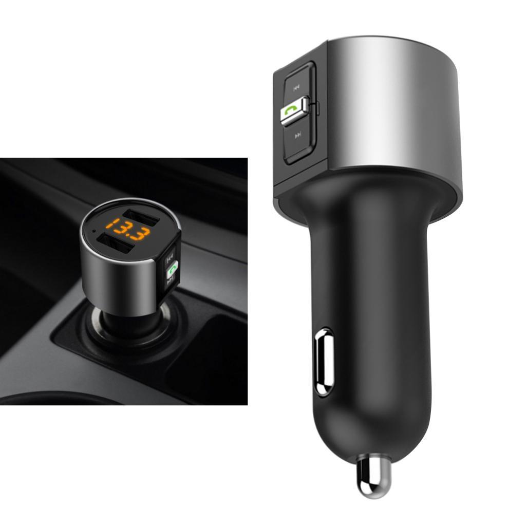 Dual USB 5V 2.4A &amp; 1A Car Bluetooth Transmitter Radio Adapter MP3 Player