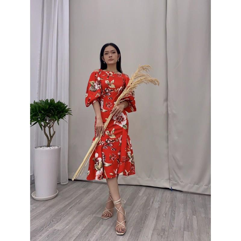 Đầm Midi cổ thuyền cao cấp CQA0005, sang trọng dành cho nàng dự tiệc