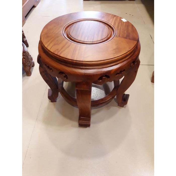 Đôn tròn gỗ hương cao 30 mặt 30