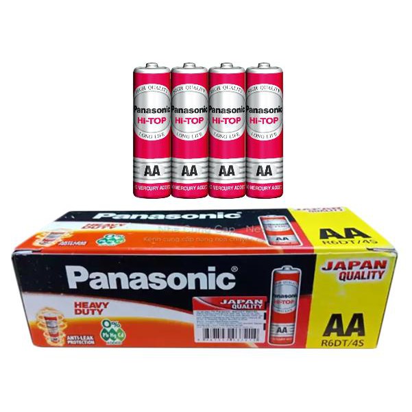 Hộp 60 viên Pin than đỏ AA Panasonic R6DT/4S-V – Hàng Chính Hãng