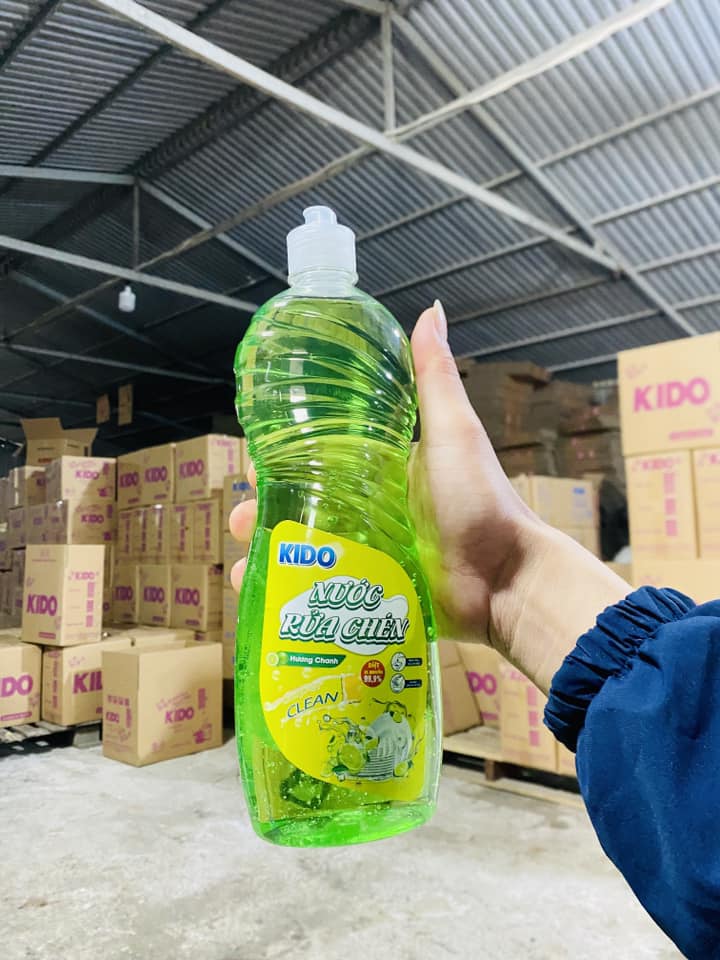 Nước Rửa Bát KiDo Hương Chanh Chiết Xuất 800ml Sạch Bay Dầu Mỡ