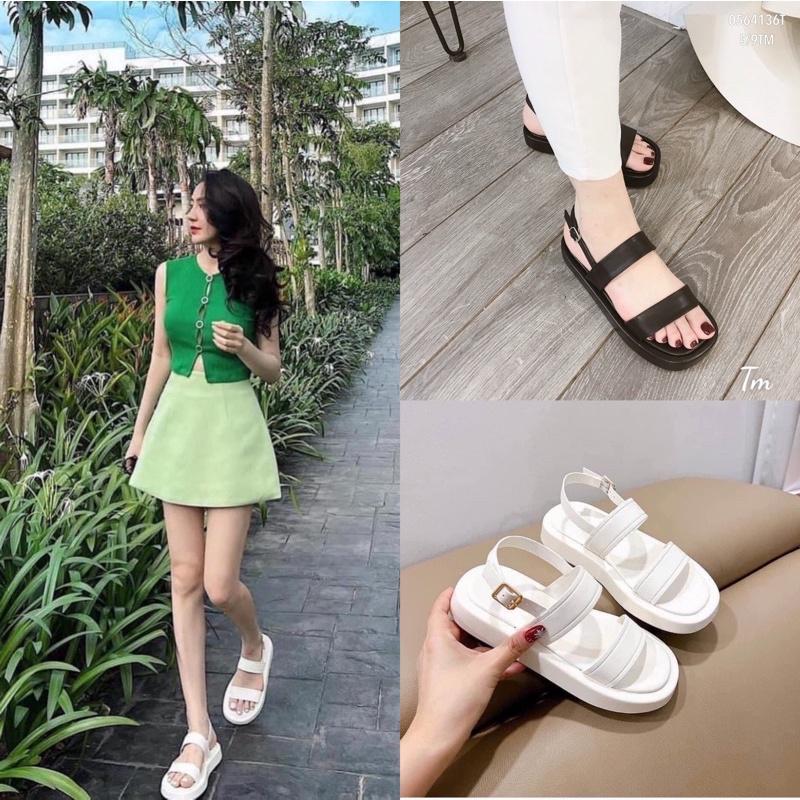 Giày sandal học sinh đế đúc dẻo siêu êm bền đẹp, dáng 2 quai nhẹ tênh