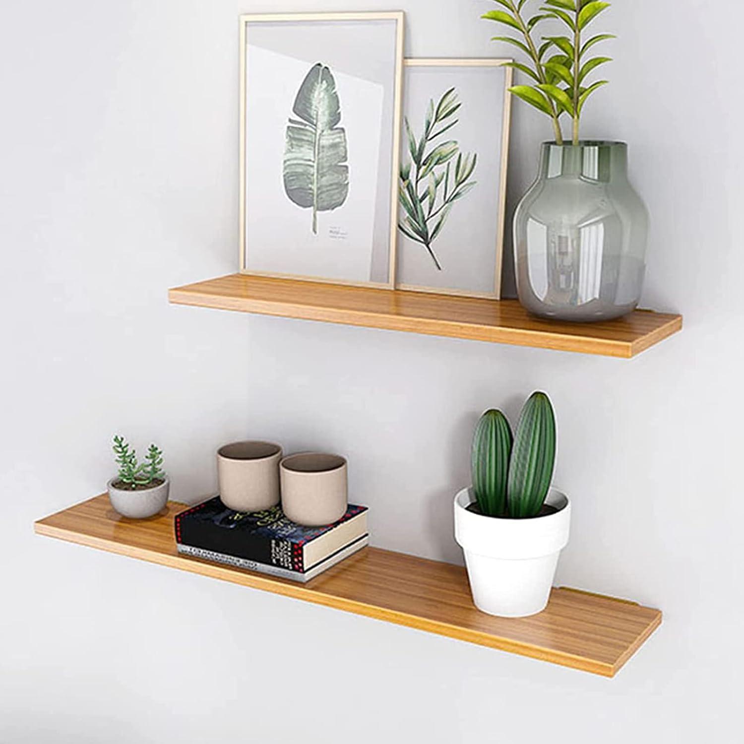 Giá đỡ kệ nổi 2 miếng Giá đỡ kệ nổi công nghiệp Giá đỡ kệ kim loại nặng Giá đỡ kim loại Giá đỡ kệ cho phòng khách Phòng ngủ Trang trí phòng tắm Màu trắng