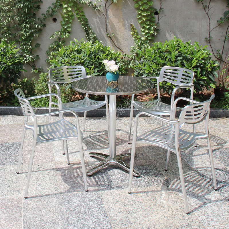 Ghế cafe ngoài trời hợp kim nhôm có tay cao cấp sang trọng hiện đại CC07001-A Nội thất Capta