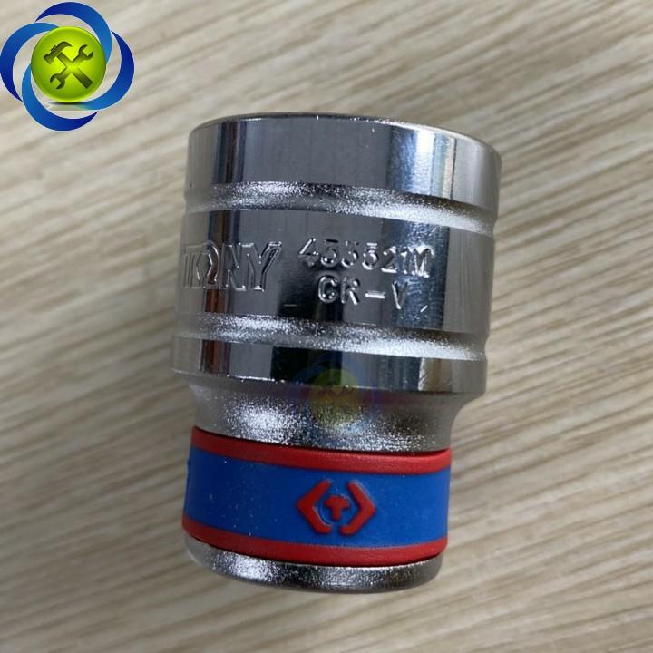 Tuýp trắng ngắn Kingtony 433521M 1/2 INCH - 21MM 6 CẠNH