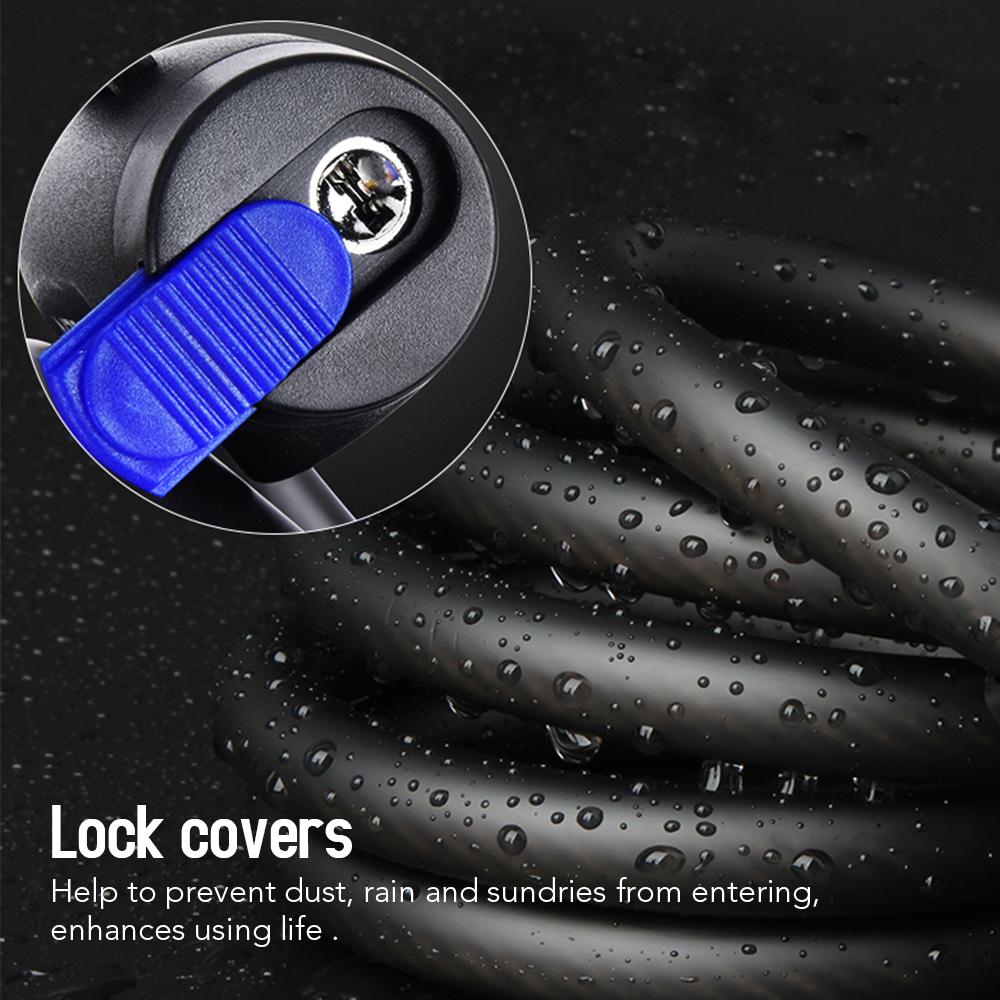 Khóa xe đạp Khóa chống trộm bằng cáp cuộn 12mm với chìa khóa an toàn kèm giá đỡ Xe đạp leo núi