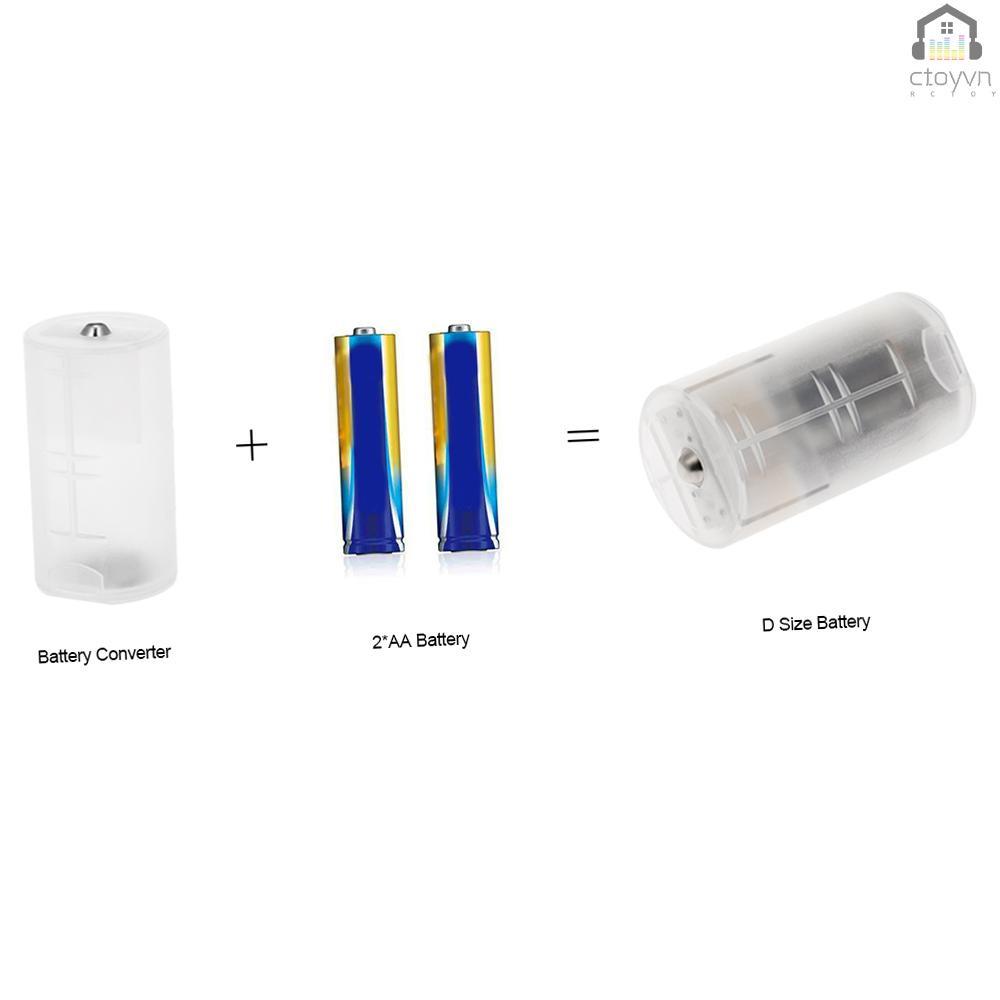 Set 4 hộp đựng pin chuyển đổi từ 2*AA sang D