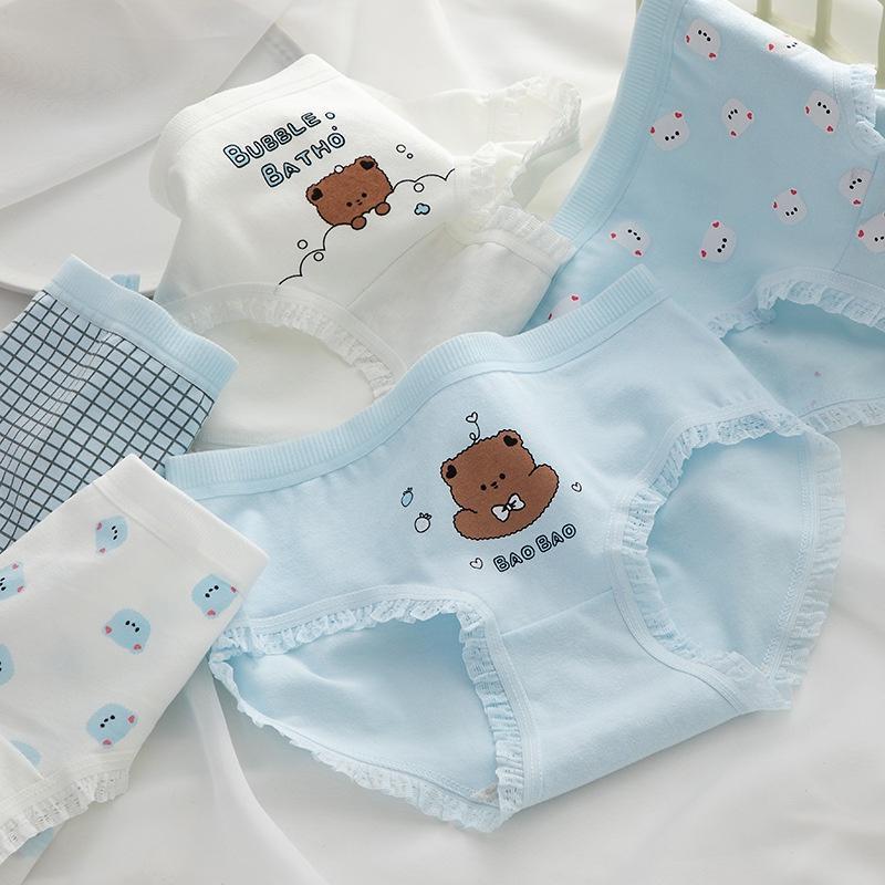 Quần Lót Nữ Cotton Kháng Khuẩn Hình Gấu Béo Thời Trang . Hàng Loại Đẹp.