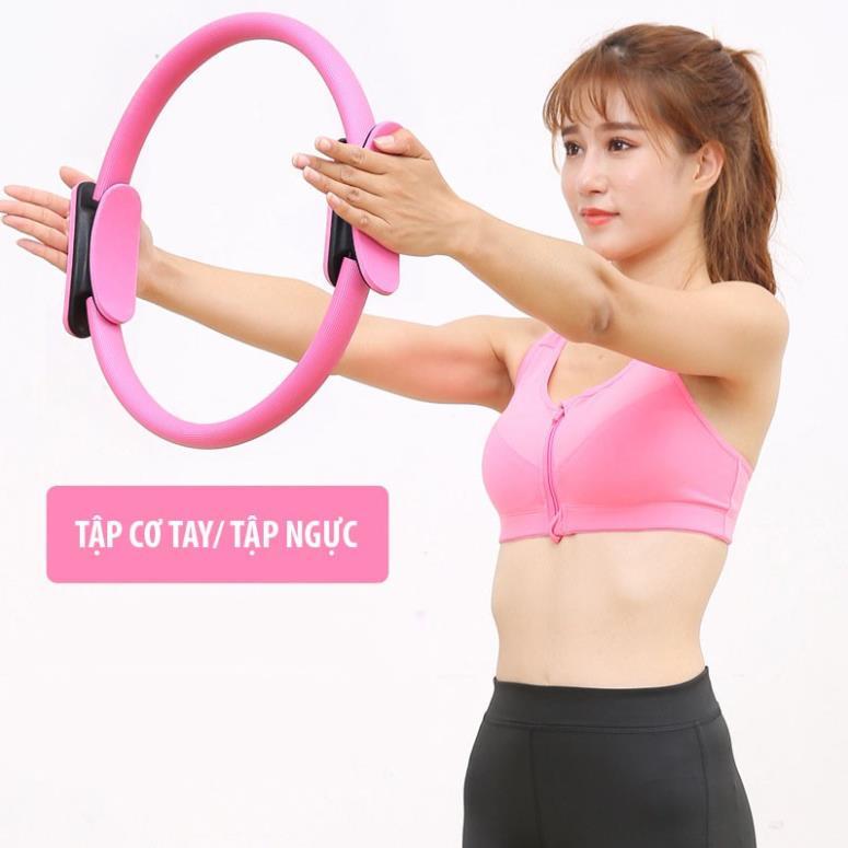 Vòng Tập Pilates Yoga Hỗ Trợ Tập Chân, Tay, Vai -Giúp Giảm Cân, Săn Chắc Cơ Thể (Phiên Bản Nâng Cấp)-Giao Màu Ngẫu Nhiên