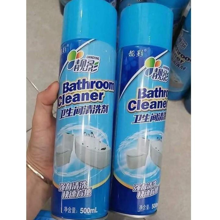 Bình Xịt Bọt Tuyết Cầm Tay Giúp Tẩy Rửa Nhà Vệ Sinh Bathroom Cleaner 500ml XANH