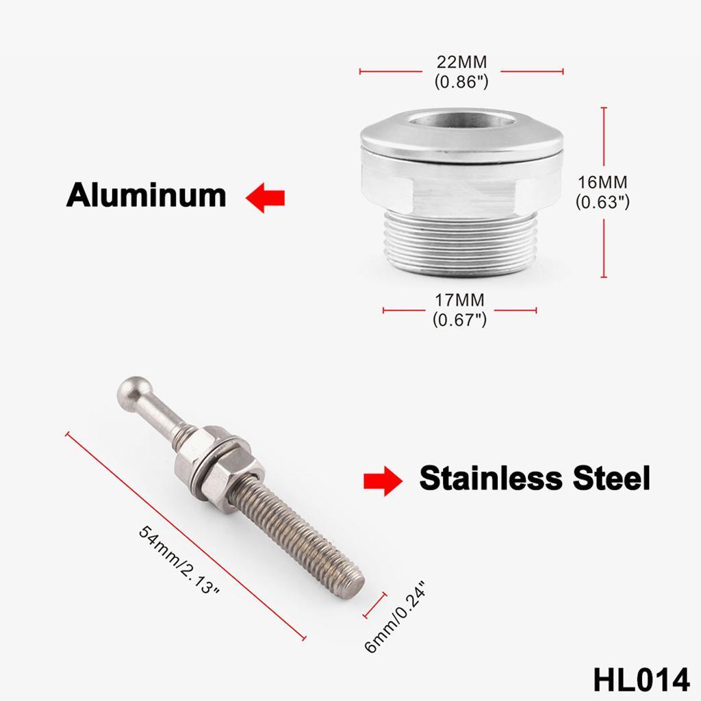10pcs Bonnet Hood Pins Lock Kit 7/8" Push Button Quick Release Latch Silver