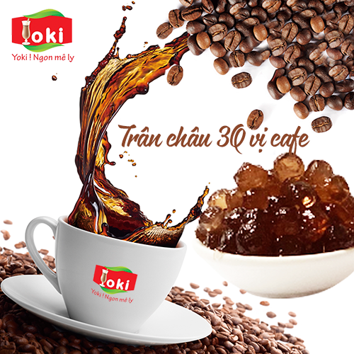 Trân châu 3Q vị cafe Yoki dai, giòn, quyện với vị đắng nhe thơm nồng nàn của cafe