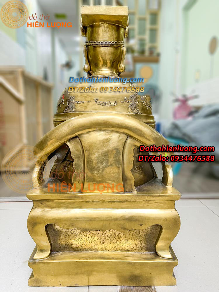 Tượng Ngọc Hoàng Thượng Đế Bằng Đồng Nguyên Chất Kích Thước 35x32x66cm, Nặng 26Kg - Đồ Thờ Hiên Lượng