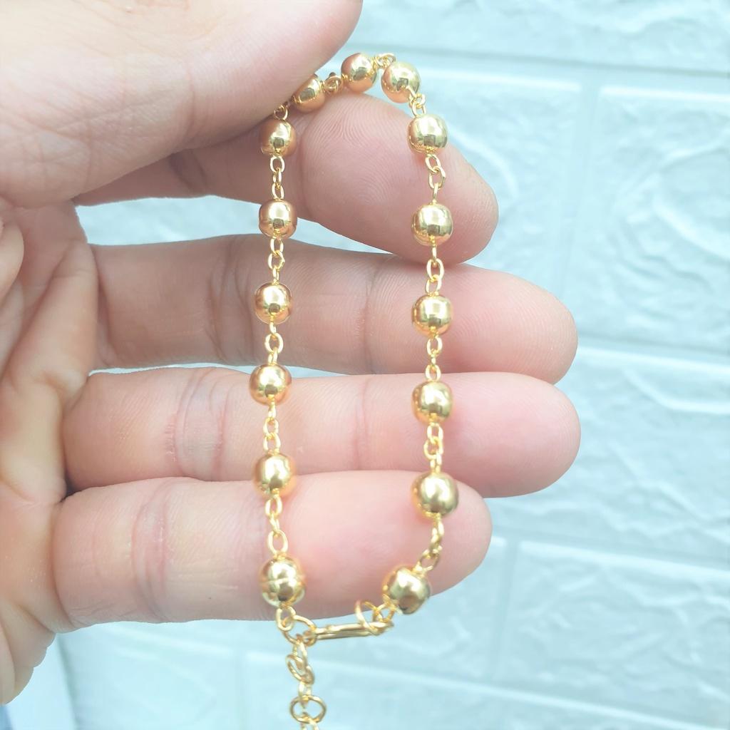 Lắc Tay Nữ Bi Rỗng Trơn 5li Cao Cấp -Dùng lâu dài tắm rửa thoải mái không phai
