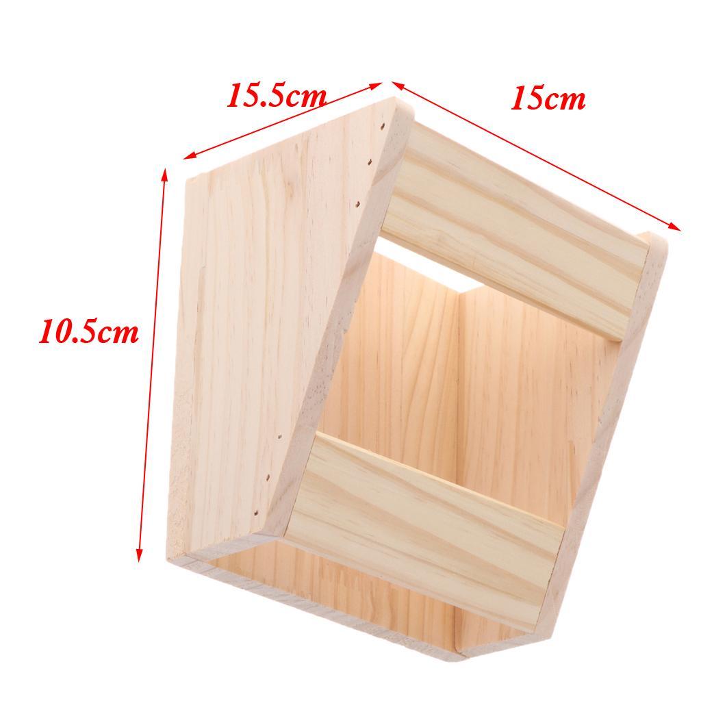 2 pcs Small Pet Guinea Pig Wooden Rack Feeder Hay Grass Nesting Holder