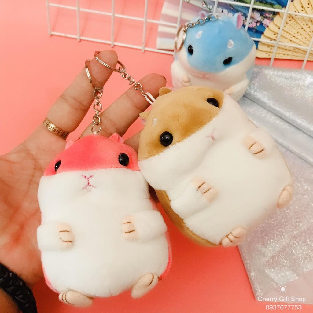 Móc Khóa Gấu Bông Chuột Hamster Dễ Thương Ảnh Thật