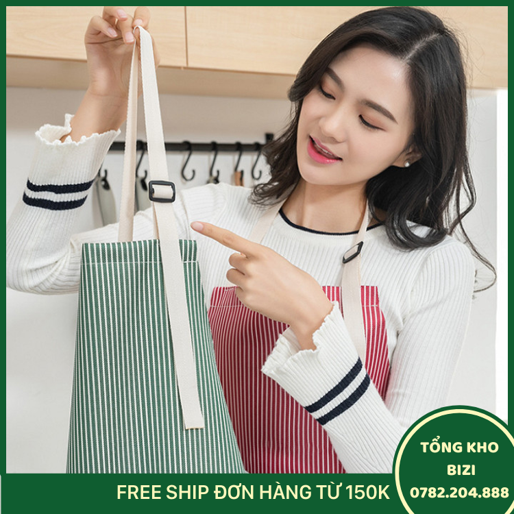 Tạp Dề Chống Thấm Nước, Dầu Mỡ Phong Cách Hàn Quốc Dễ Thương - Free Ship Toàn Quốc