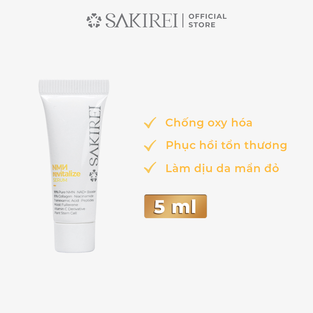 [Quà Tặng] Huyết thanh dưỡng ẩm, giúp sáng mịn da Sakirei NMN Revitalize Serum 5ml