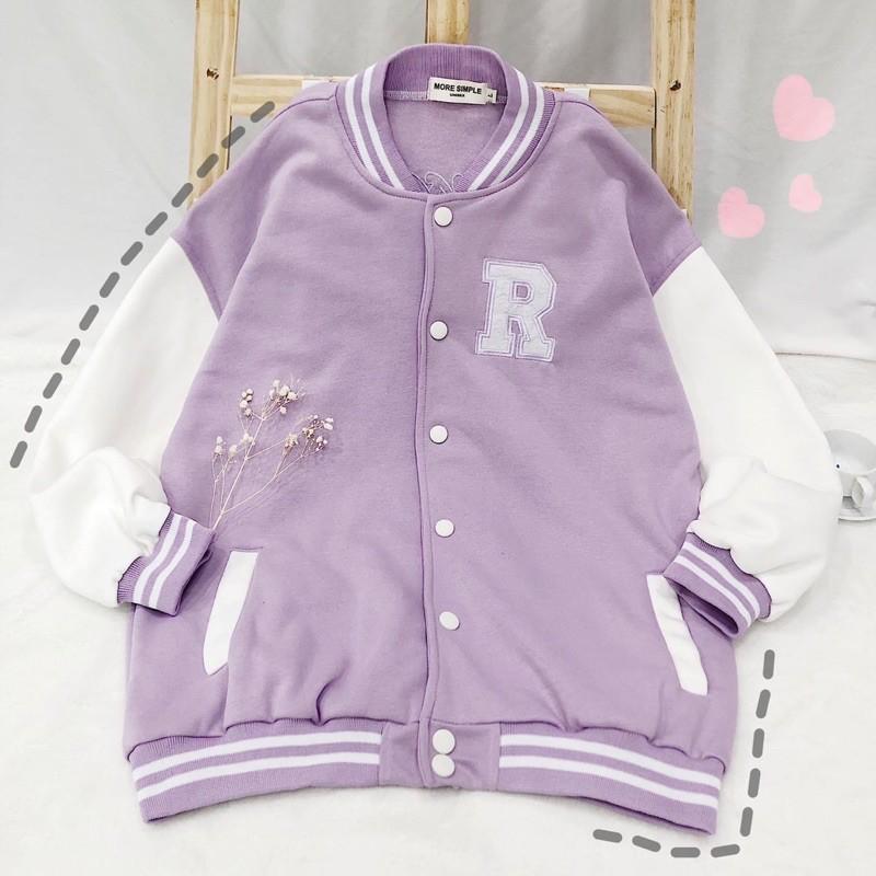 Áo Khoác Bomber Jemcloset FACE & Rayson Tay Dài Form Rộng Ulzzang